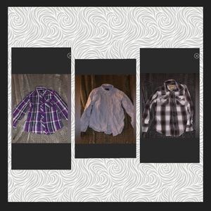 3 items Boys dress shirts size 8 various brands